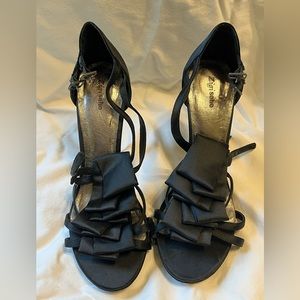 Black Satin Heels